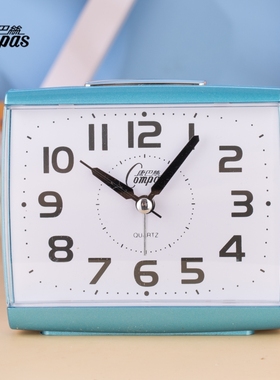 正品康巴丝超静音小闹钟创意简约清楚大字床头书桌闹表学生石英钟