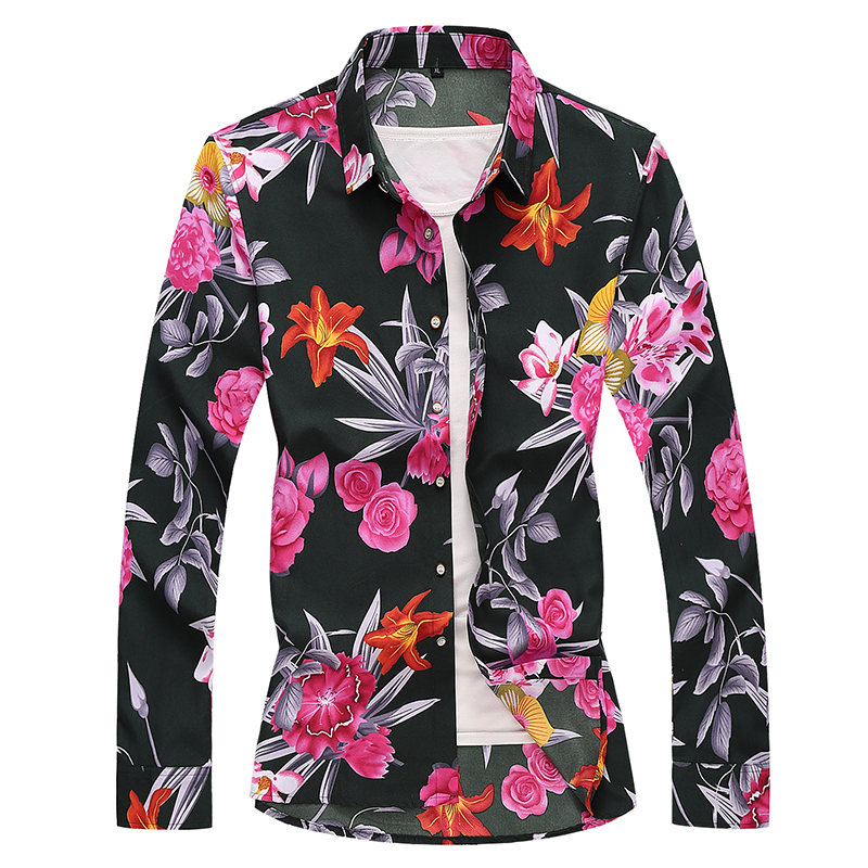 2025秋季新款加大码男士长袖花衬衫QT40251272P38，男装衬衫，星座101C（原电商A011-3）