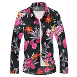 2025秋季新款加大码男士长袖花衬衫QT40251272P38，男装衬衫，星座101C（原电商A011-3）