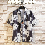 2024款冰丝衬衫男短袖夏季设计感小众衬衣外套D651P35，男装T恤，星座101C（原电商A011-3）