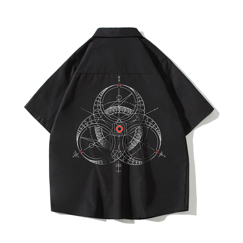 夏季衬衣短袖日系ins情侣衬衫青年男衬衫D323P28，男装T恤，星座101C（原电商A011-3）