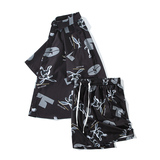 夏季新款冰丝大码情侣套装沙滩衬衫短袖沙滩裤TZ6713P58，男装T恤，星座101C（原电商A011-3）