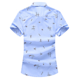 2019大码宽松衬衣短袖衬衫男衬衫1906P33，男装T恤，星座101C（原电商A011-3）