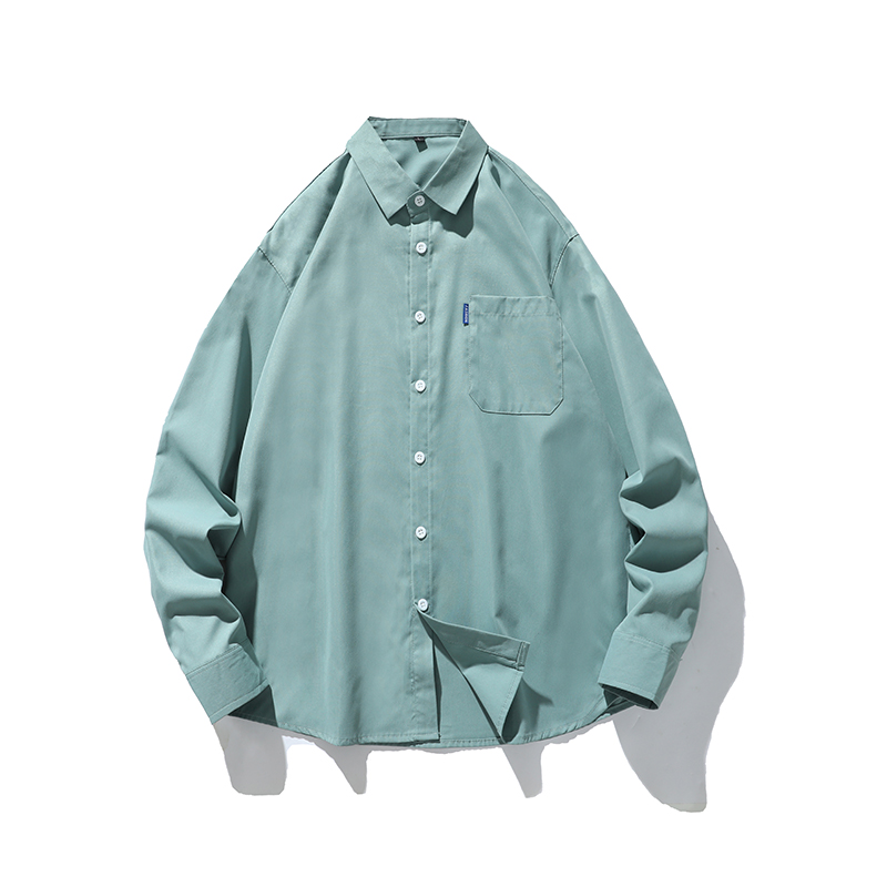 五色男生港风长袖纯色宽松ins情侣外套大码衬衫3020P30，男装衬衫，星座101C（原电商A011-3）
