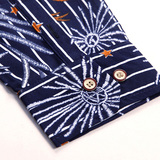 QT4025加大码男士条纹仙鹤时尚衬衫灰墙1208P38，男装衬衫，星座101C（原电商A011-3）