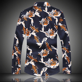 新款加大码男士花衬衫1210P38，男装衬衫，星座101C（原电商A011-3）