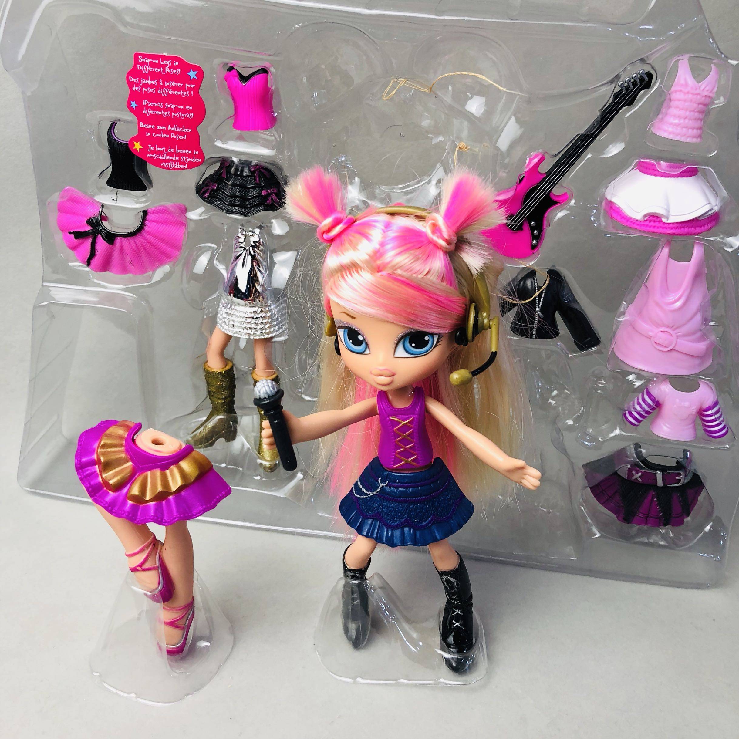 mgabratz贝兹娃娃18厘米女孩换装玩具衣服裙裤鞋子包吉他乐器配件