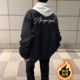 美式 复古黑色飞行员夹克男春秋新款 高街潮牌棒球服情侣外套三防
