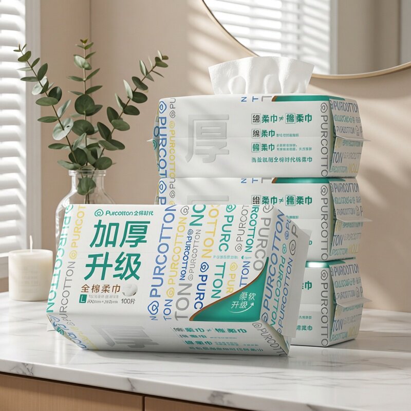 全棉时代加厚纯棉棉柔巾洗脸巾