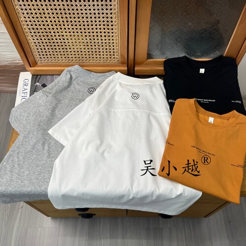 吴小越w2501男童夏款冰沙棉韩版无感数码印花棉t恤短袖中大童