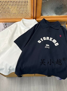 吴小越w2126男童夏款精梳棉韩版无感数码印花棉t恤短袖中大童