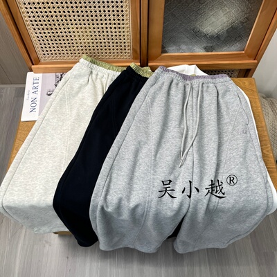 吴小越W2084男童针织卫裤春款直筒裤子儿童长裤男孩休闲运动裤