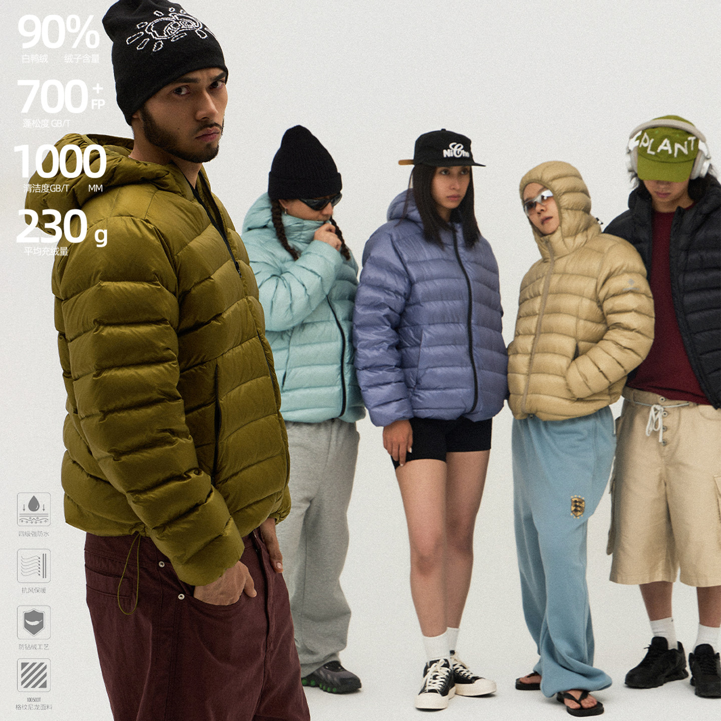 OD/ORANGEDRAGON26冬90%白鸭绒三防户外轻量化连帽排骨羽绒服内胆