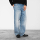 水洗做旧手工猫须重磅13.8oz全棉直筒牛仔裤 DARKNESS 2026春