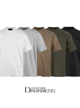 OD/DARKNESS 基础圆领纯色休闲重磅270g全棉抗菌打底内搭短袖T恤