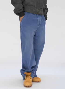 OD/ORANGEDRAGON2025秋侧兜水洗做旧做脏大直筒宽松Vintage法工裤