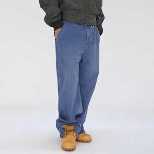 ORANGEDRAGON2025秋侧兜水洗做旧做脏大直筒宽松Vintage法工裤