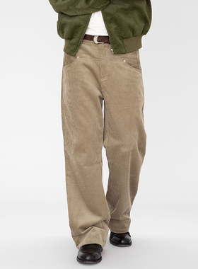 OD/ORANGEDRAGON25冬 灯芯绒8w复古老钱松弛棉宽松阔腿直筒休闲裤