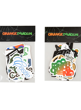 OD/ORANGEDRAGON 2025夏 涂鸦LOGO创意个性潮流国潮装饰 贴纸套装