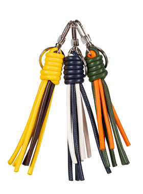 OD/ORANGEDRAGON25冬 撞色PU皮手工编织绳复古挂件钥匙扣包包挂饰