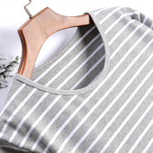 200斤秋衣套头家居上衣春秋长裤 睡衣圆领长袖 男士 日系纯棉大码