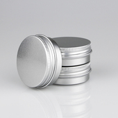 盒圆艾草薄荷膏空盒子 5g10g15g50g60g面霜分装 28个30g铝盒分装 盒