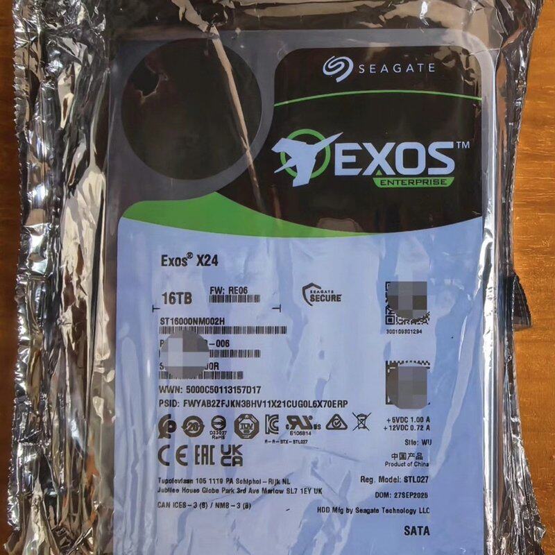 价出全新原装25年出厂0通电希捷银河16T企业级硬盘,ST--议价商品