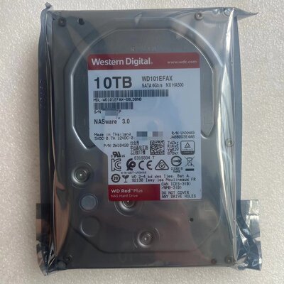 特价出全新原装正品0通电西数10T红盘Plus，型号:WD1--议价商品