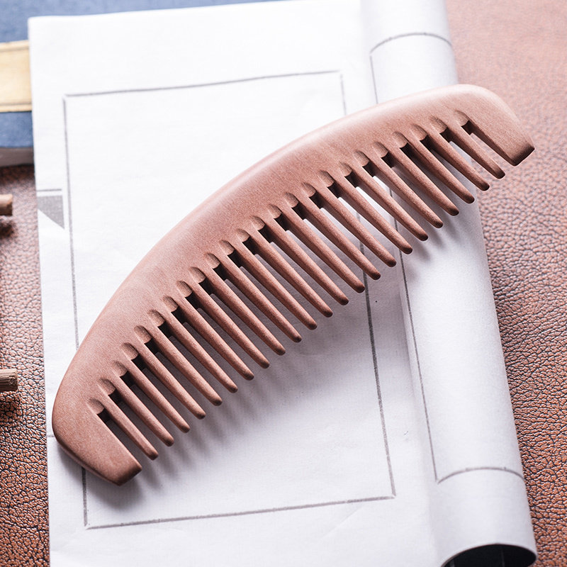 天天见木梳深山老桃木木梳长发顺发宽齿卷发梳檀香梳木梳子