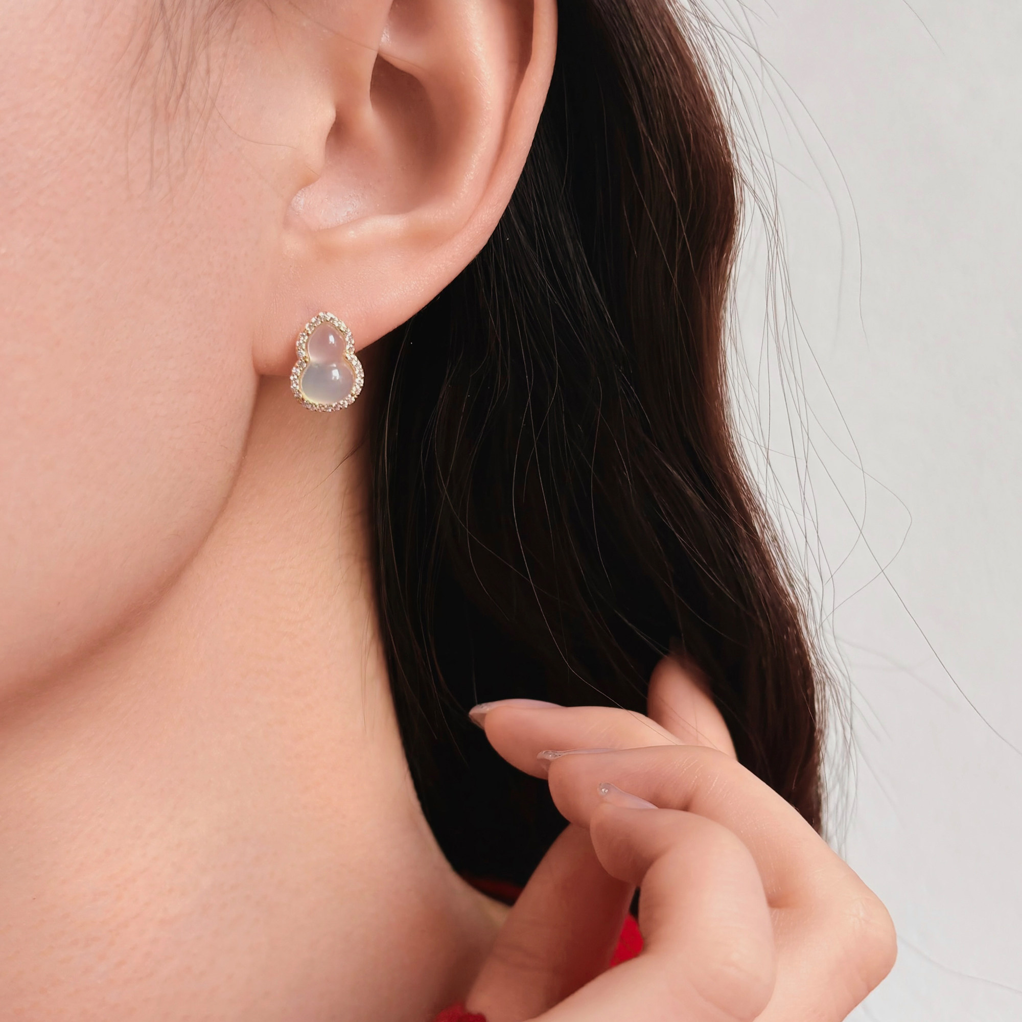 岚屿 喜乐安康/2026新款玉髓葫芦耳钉新中式925银轻奢耳饰礼物,饰品/流行首饰/时尚饰品新,银饰耳饰,淘宝优惠券,粉丝福利购,淘宝优惠卷