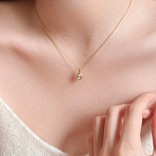 岚屿 波塞冬之泪/复古老钱风925银项链经典百搭椭圆鸽子蛋锁骨链