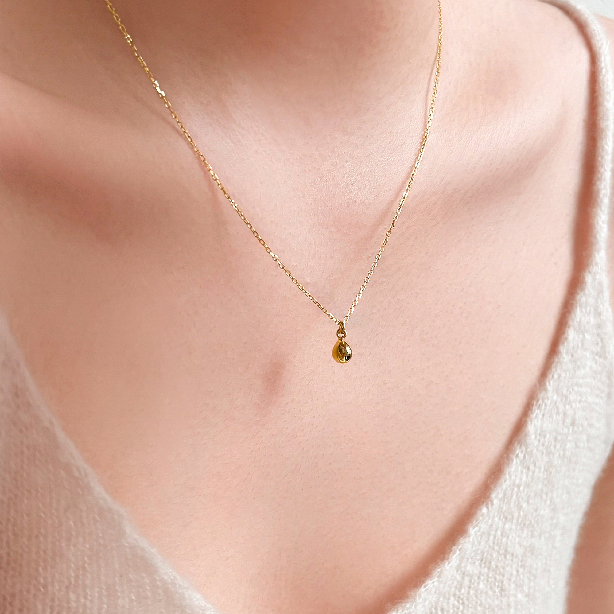 双色球/S925银极简小金豆项链