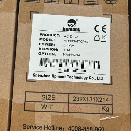 议价Hpmont变频器HD800-4T0P4GHD800-4T0P75GHD800-4T1P5G