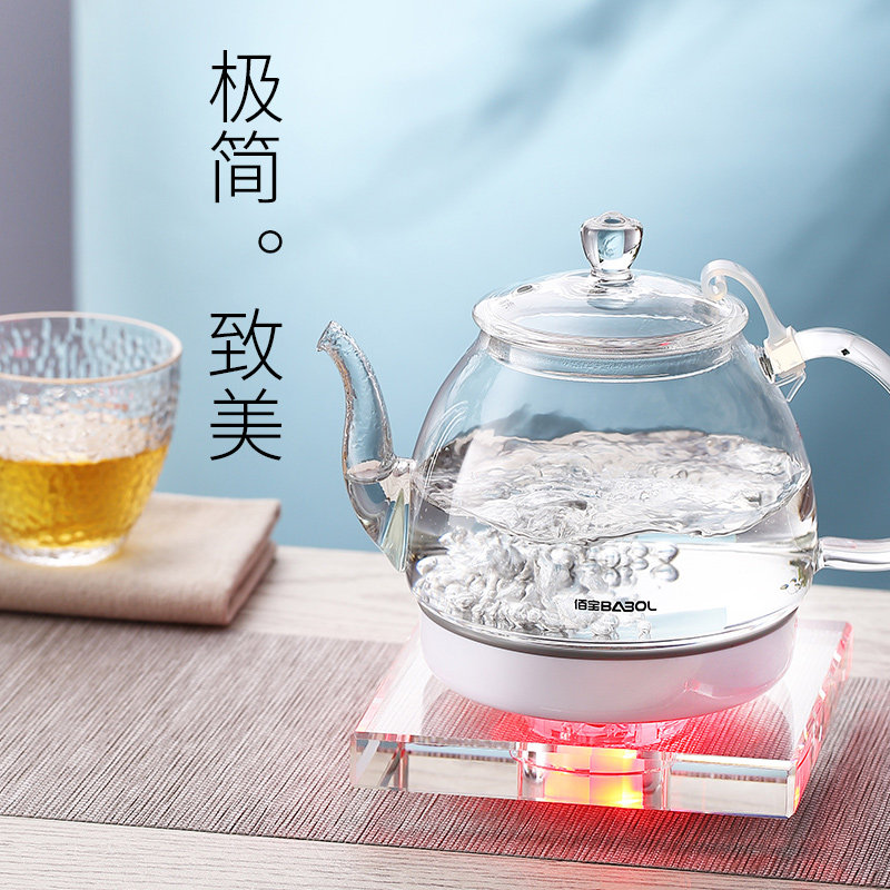 佰宝水晶玻璃智能断电电热水壶