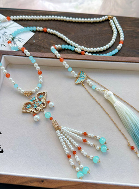 景泰蓝璎珞平安锁古风明制背云