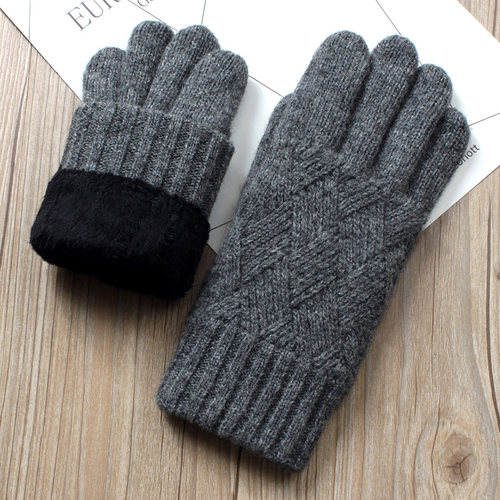 秋冬季新品男士加绒加厚针织毛线