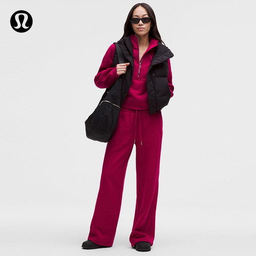 Scuba 女士中腰阔腿运动裤*拉绒*亚洲版型丨lululemon丨LW5GX8A