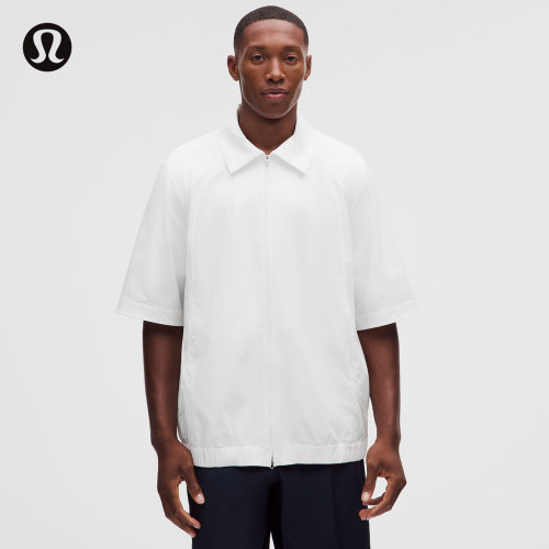 Stretch Woven 男士前拉链短袖 T 恤丨lululemon丨LM3H46S