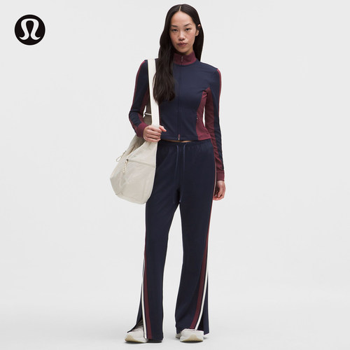 Striped 女士条纹修身剪裁中腰运动裤丨lululemon丨LW5IW7A