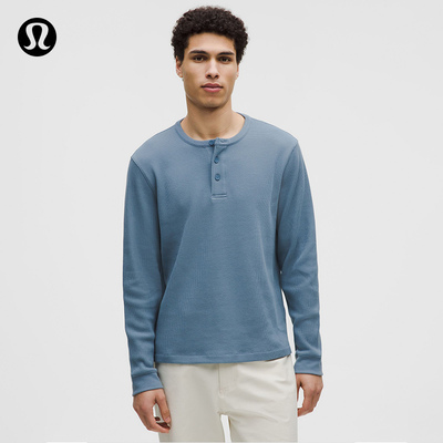 Cotton-Blend 男士棉混纺华夫格长袖亨利衫丨lululemon丨LM3FTFS