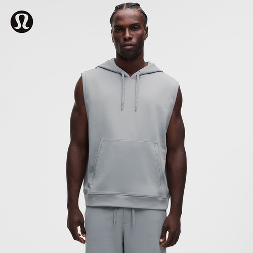 汪顺同款Warm-Up 男士运动无袖连帽衫 芯吸丨lululemon丨LM3GXWS
