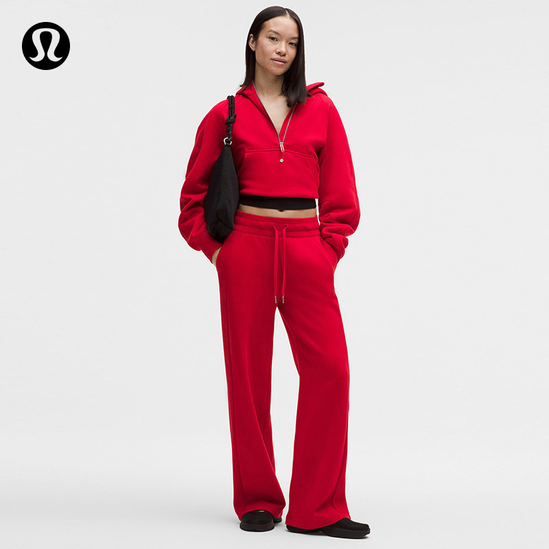 Scuba 女士中腰阔腿运动裤 *拉绒 *亚洲版型丨lululemon丨LW5IQDA