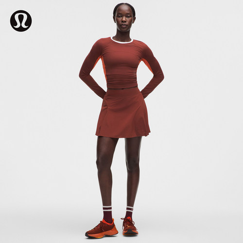 A-Line 女士侧边褶饰 A 字网球裙 速干芯吸丨lululemon丨LW8AS5S