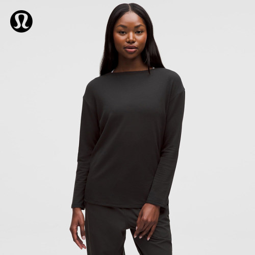 Tie-Back 女士后侧系带船型领口长袖 T 恤丨lululemon丨LW3KAES