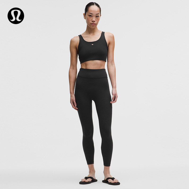 Groove No Line女士运动紧身裤24"*心形开孔丨lululemon丨LW5IX7A