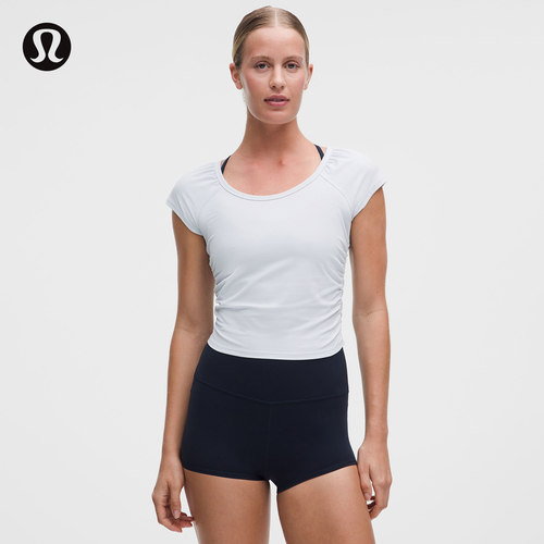 All It Takes 女士运动褶饰款低圆领短袖T恤丨lululemon丨LW3KE7S