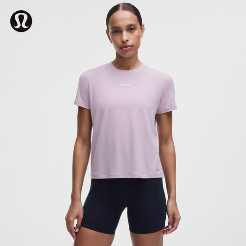 Jersey 女士训练经典剪裁短袖T恤 *文字徽标丨lululemon丨LW3KMGS