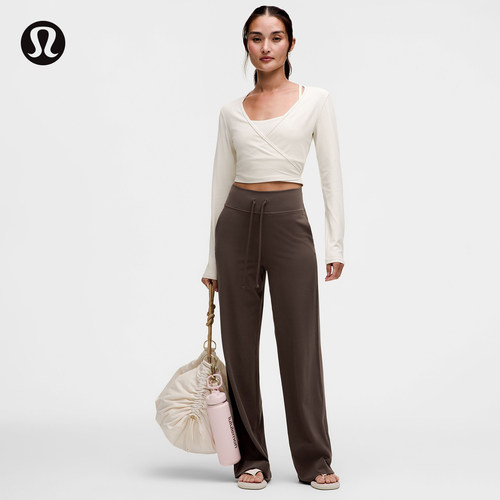 Groove 女士高腰阔腿裤丨lululemon丨LW5KABA