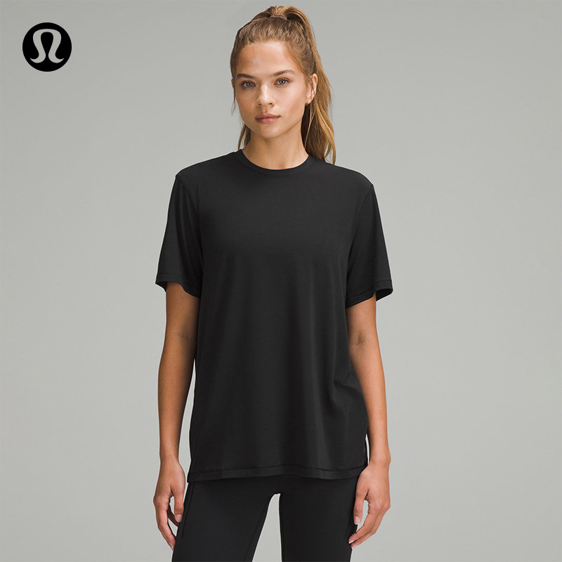 Jersey 女士训练平纹针织短袖 T 恤丨lululemon丨LW3HQUS - 实物图