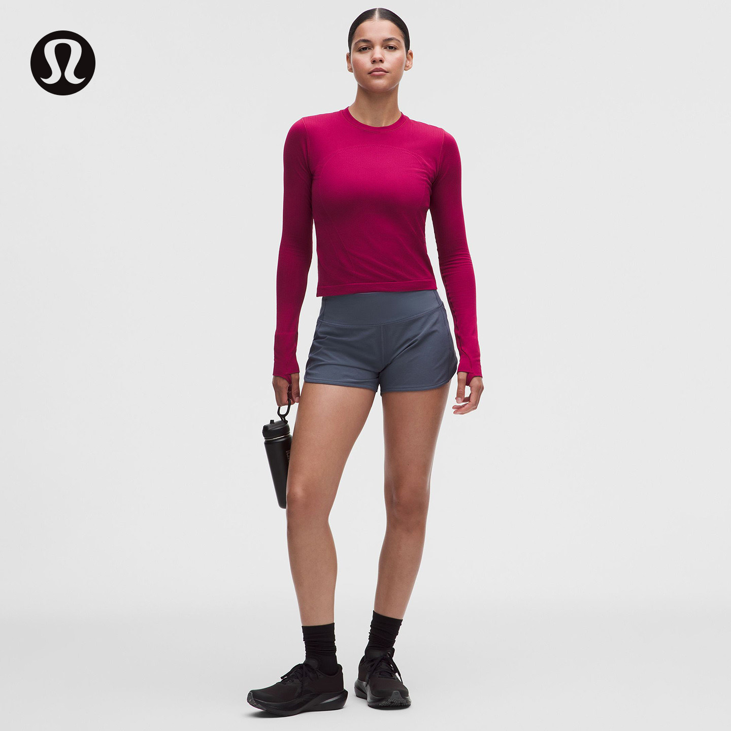 Speed Up 女士运动中腰短裤4" *内衬款 速干丨lululemon丨LW7AYMT